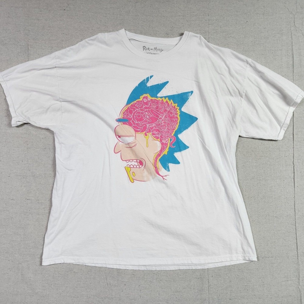 Rick and Morty Shirt Mens 3XL White Loot Wear Exclusive Casual Tee Short Sleeve
